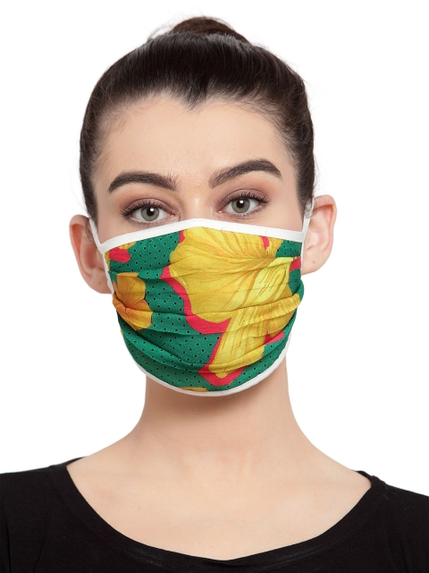 

Masaba Unisex Green & Yellow Printed Reusable 2-Ply Protective Outdoor Mask