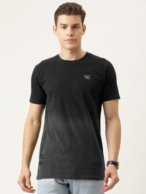 

YWC Men Black Dyed Round Neck T-shirt