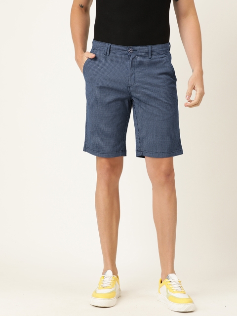 

Lee Cooper Men Blue Printed Slim Fit Chino Shorts