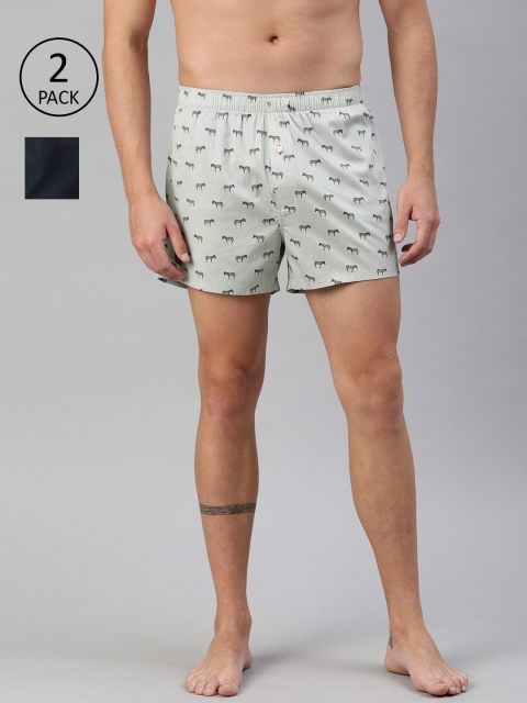 

THE BEAR HOUSE Men Pack of 2 Woven Assorted Boxers TBH-ZEKE
