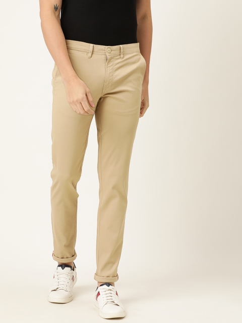 

Lee Cooper Men Beige Slim Fit Solid Chinos