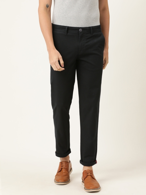 

Lee Cooper Men Black RUSTIN Slim Fit Solid Regular Trousers