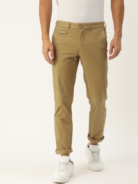 

Lee Cooper Men Khaki Slim Fit Solid Chinos