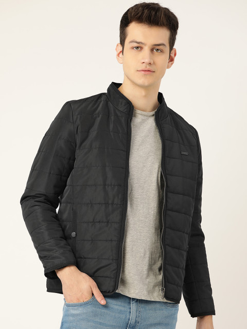 

Monte Carlo Men Black Solid Padded Jacket