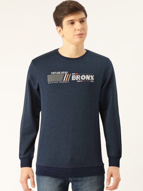 

Monte Carlo Men Navy Blue Printed Sweatshirt