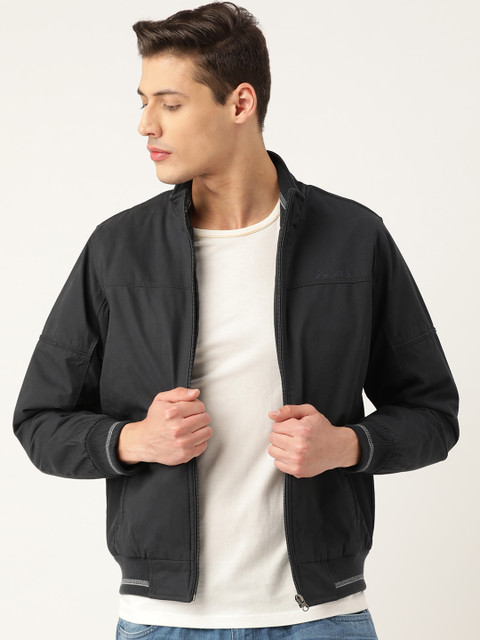 

Monte Carlo Men Black Solid Bomber Jacket