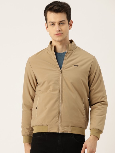 

Monte Carlo Men Khaki Solid Bomber Jacket