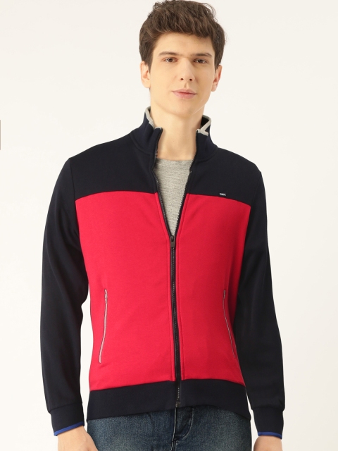 

Monte Carlo Men Red & Navy Blue Colourblocked Sweatshirt