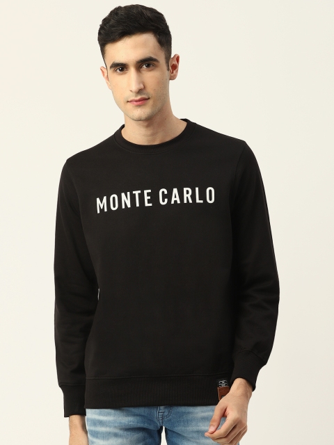 

Monte Carlo Men Black & White Brand Logo Print Sweatshirt