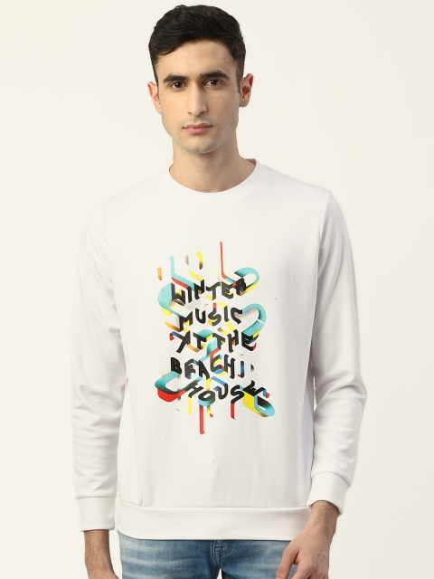 

Monte Carlo Men White & Black Graphic Print Sweatshirt