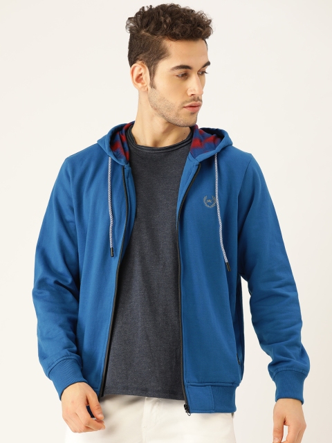 

Monte Carlo Men Blue Solid Hooded Sweatshirt