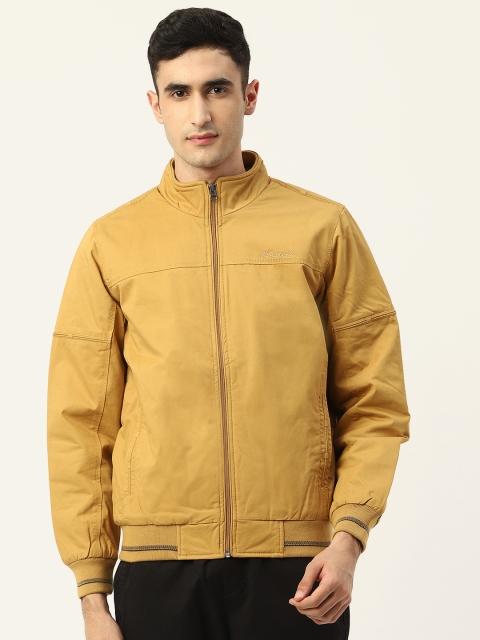 

Monte Carlo Men Mustard Yellow Solid Bomber Jacket