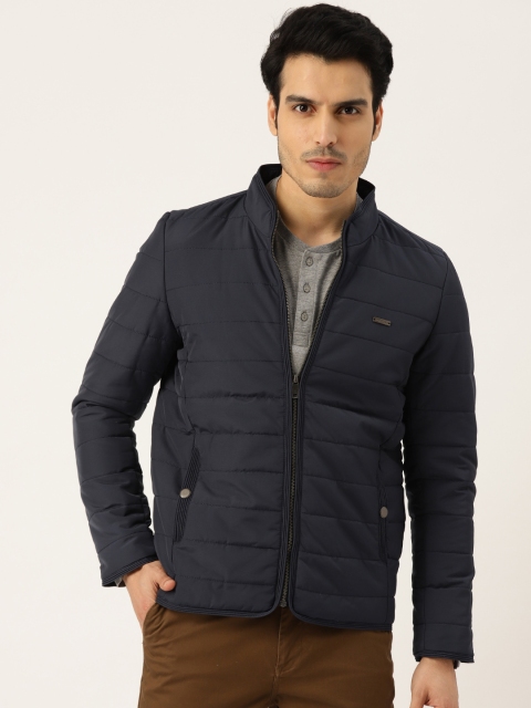 

Monte Carlo Men Navy Blue Solid Padded Jacket