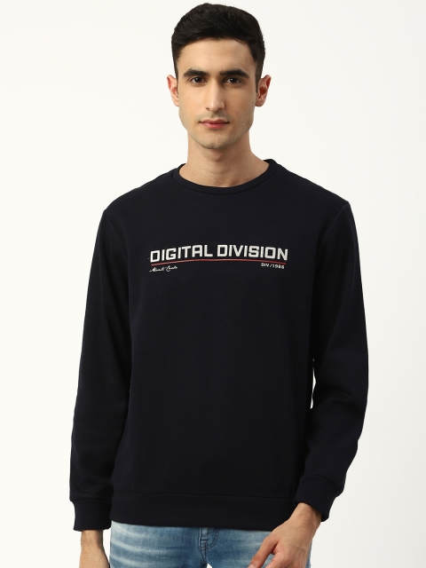 

Monte Carlo Men Navy Blue Solid Sweatshirt
