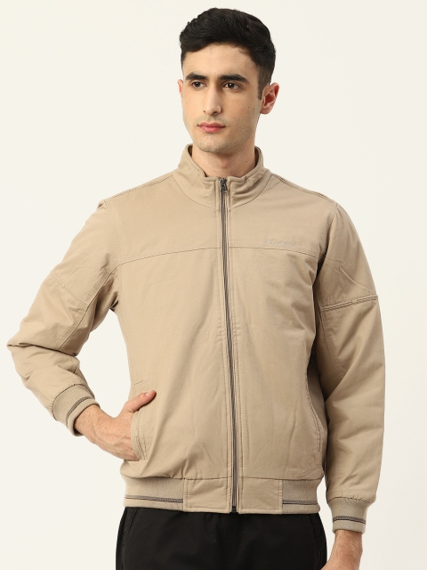 

Monte Carlo Men Beige Solid Bomber Jacket