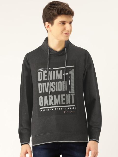 

Monte Carlo Men Charcoal Grey Printed Sweatshirt