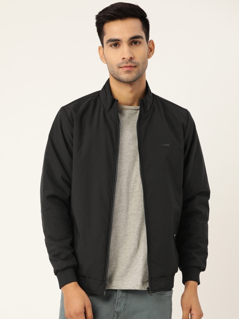 

Monte Carlo Men Black Solid Bomber Jacket