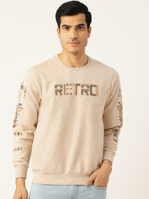 

Monte Carlo Men Beige Solid Sweatshirt