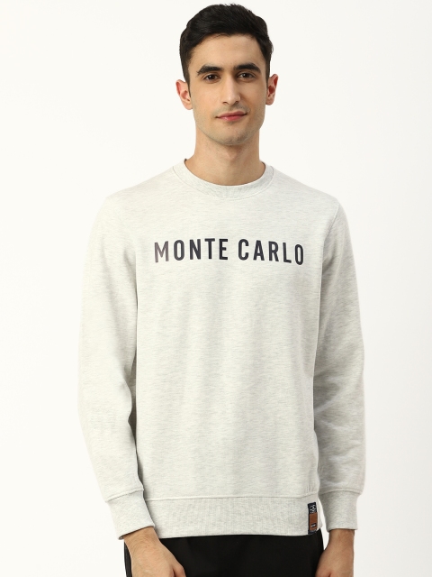 

Monte Carlo Men Off-White Solid Sweatshirt