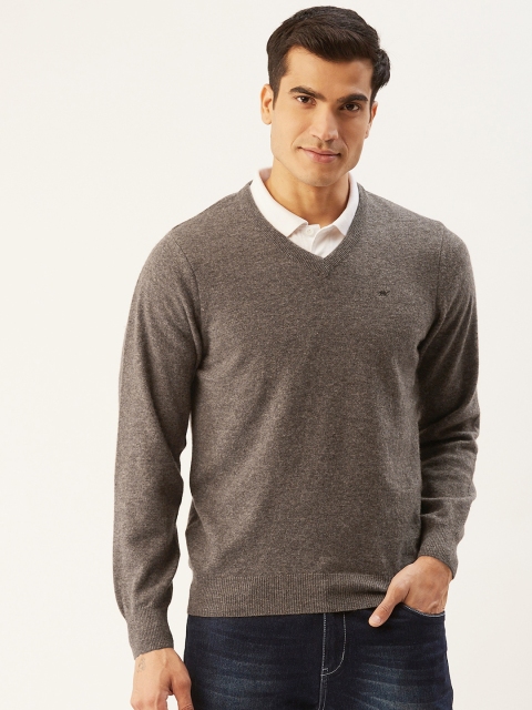 

Monte Carlo Men Taupe Solid Pullover