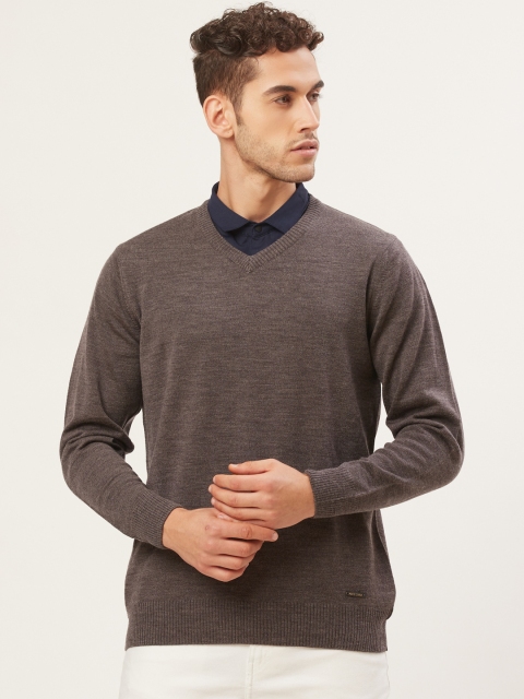 

Monte Carlo Men Charcoal Grey Solid Pullover Sweater