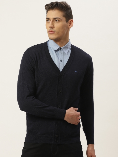 

Monte Carlo Men Navy Blue Solid Cardigan