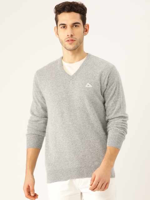 

Monte Carlo Men Grey Melange Solid Pullover