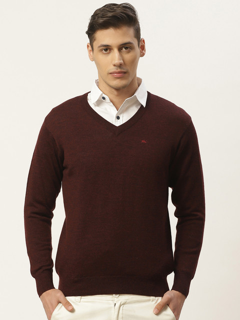 

Monte Carlo Men Burgundy Solid Pullover