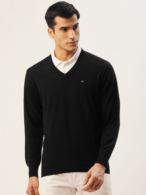 

Monte Carlo Men Black Solid Pullover Sweater