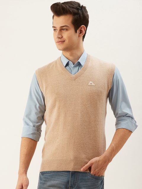 

Monte Carlo Men Beige Solid Sweater Vest