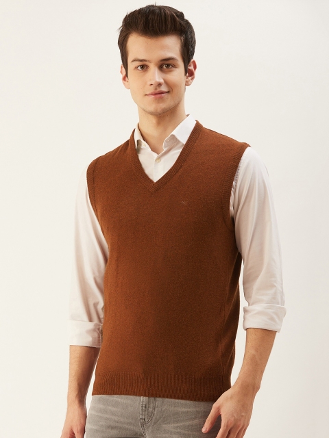 

Monte Carlo Men Brown Solid Sweater Vest