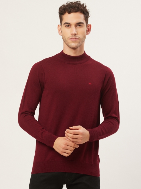 

Monte Carlo Men Maroon Solid Pullover Sweater