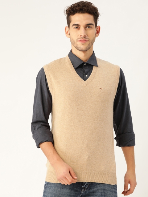 

Monte Carlo Men Beige Solid Sweater Vest