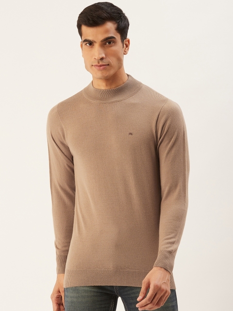 

Monte Carlo Men Beige Solid Woollen Pullover