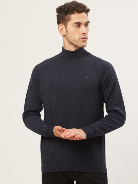 

Monte Carlo Men Navy Blue Solid Pullover Sweater
