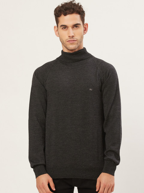 

Monte Carlo Men Charcoal Grey Solid Pullover Sweater