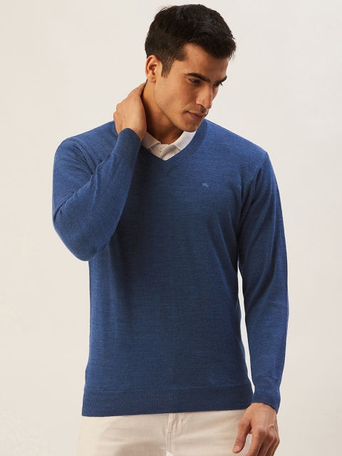 

Monte Carlo Men Navy Blue Solid Pullover Sweater
