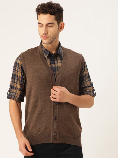 

Monte Carlo Men Brown Solid Cardigan