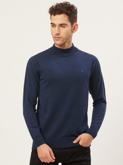 

Monte Carlo Men Navy Blue Solid Woollen Pullover Sweater