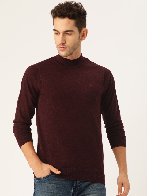 

Monte Carlo Men Maroon Solid Pullover Sweater