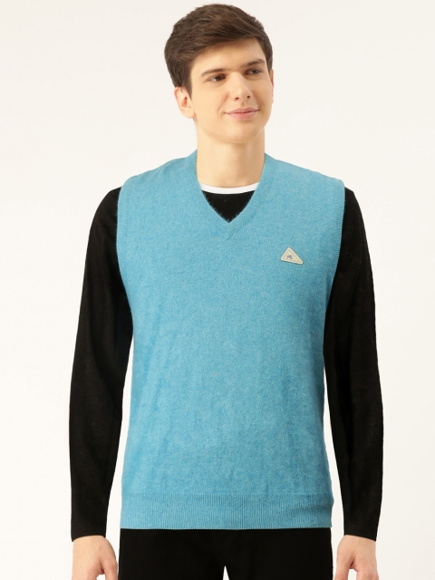 

Monte Carlo Men Blue Solid Sweater Vest