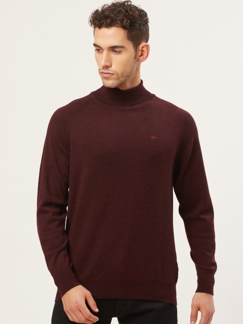 

Monte Carlo Men Maroon Solid Pullover Sweater