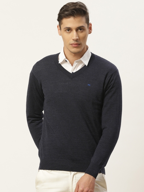

Monte Carlo Men Navy Blue Solid Pullover