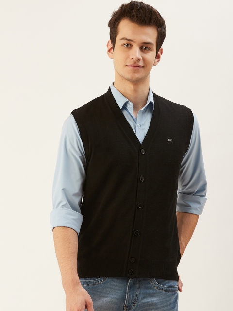 

Monte Carlo Men Black Solid Cardigan