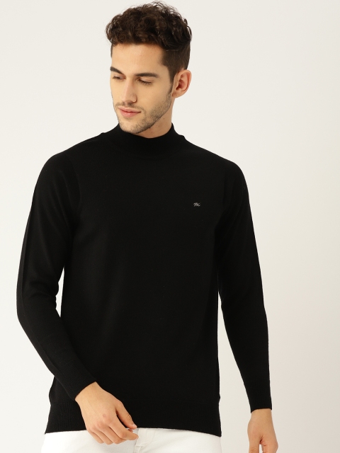 

Monte Carlo Men Black Woollen Solid Pullover