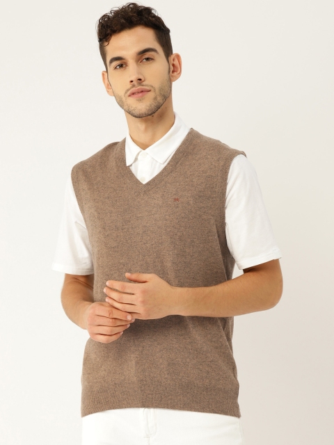 

Monte Carlo Men Brown Solid Sweater Vest