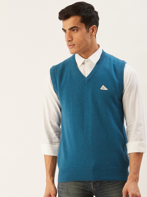 

Monte Carlo Men Blue Solid Sweater Vest