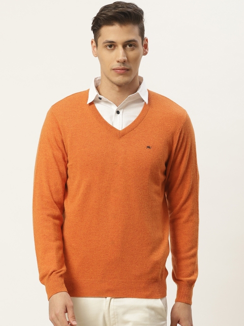

Monte Carlo Men Orange Solid Pullover Sweater