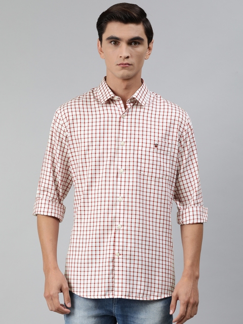 

Louis Philippe Sport Men White & Red Slim Fit Checked Casual Shirt