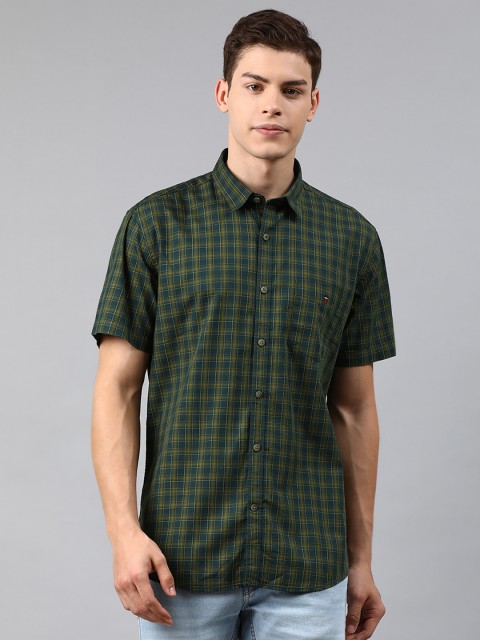 

Louis Philippe Sport Men Green Slim Fit Checked Casual Shirt